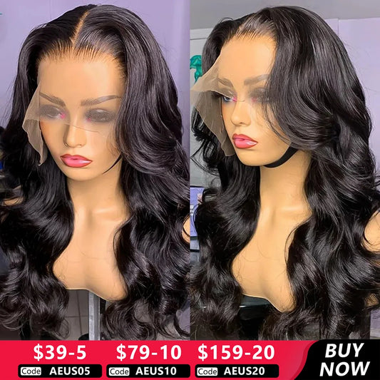 30 32 Inch Body Wave Lace Front Wig 5X5 6X4 Gluless Human Hair Wigs 13X4 13X6 HD Transparent Lace Frontal Wig 4X4 Closure Wig